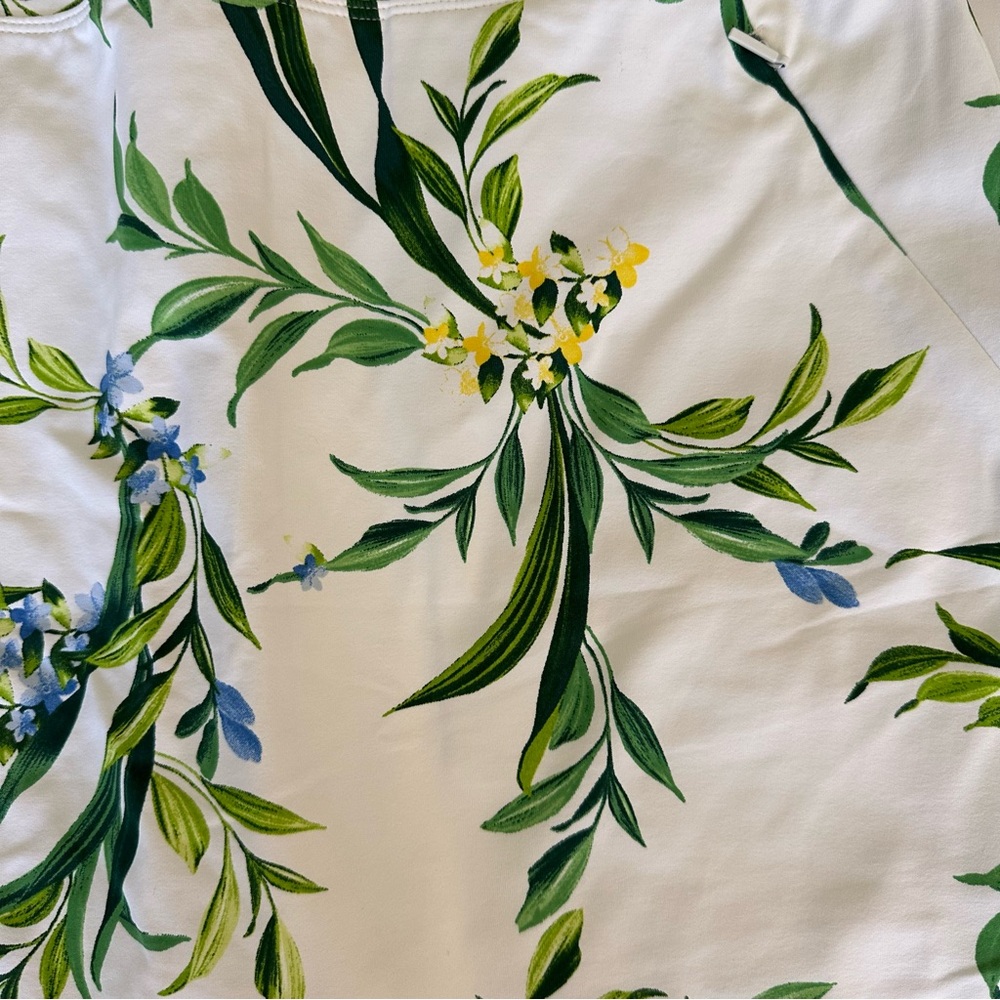 NEW Tommy Bahama Floral Mini Skirt Skort in White, Green and Blue. Medium. Golf - Picture 2 of 12